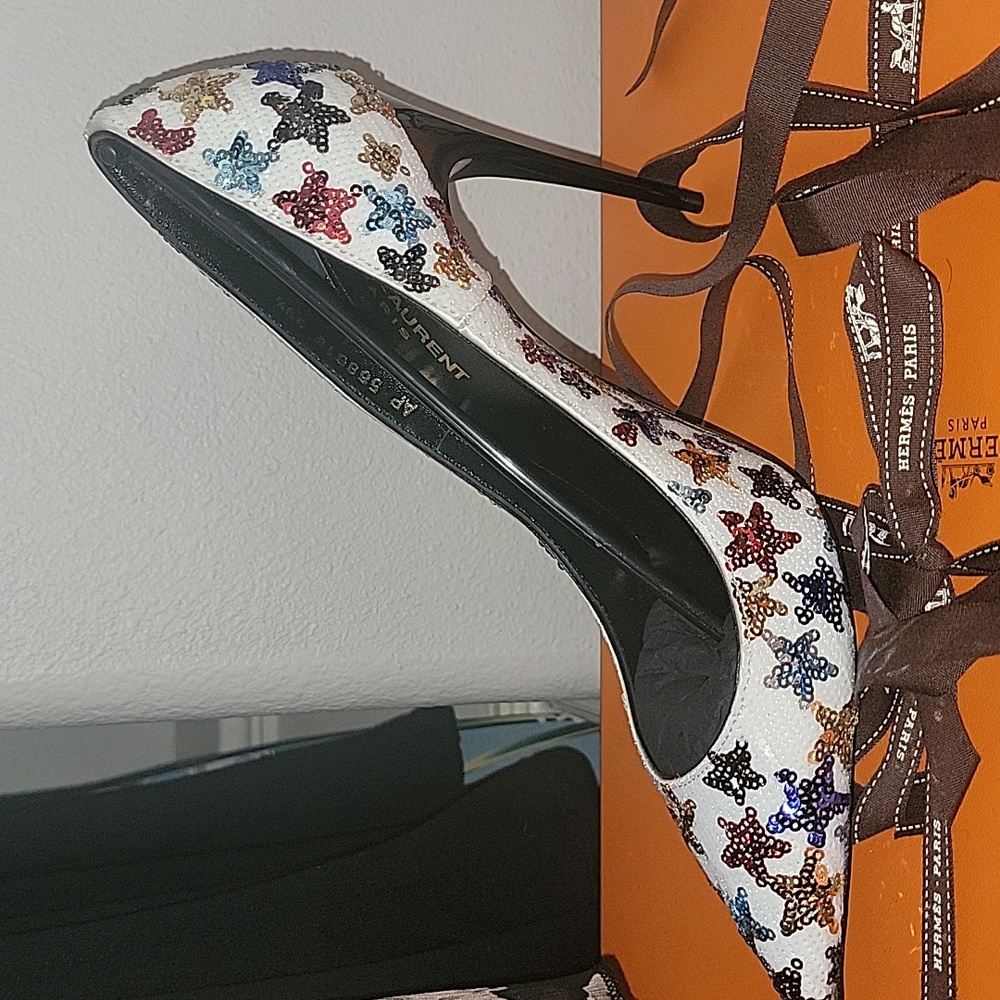 BRAND NEW SAINT LAURENT PALACE HEELS 39.5